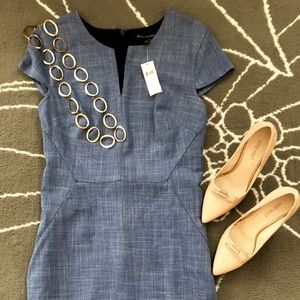 NWT BR stretch chambray dress size 2